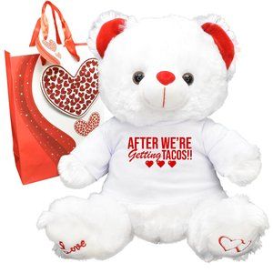 Getting Tacos Valentines Teddy Bear Gift Bag